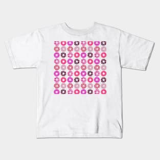 Donuts Magenta Kids T-Shirt